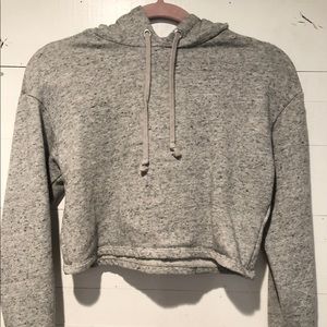 H&M Grey cropped hoodie